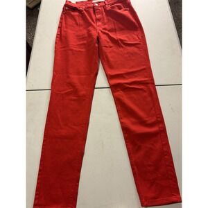 KANCAN PREMIER Womens Sz 29 skinny jeans mid rise stretchy denim ruby red
